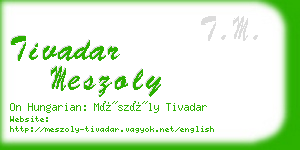 tivadar meszoly business card